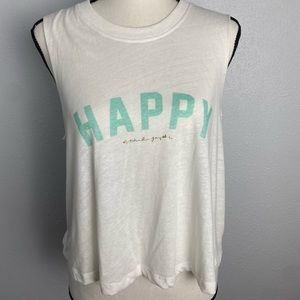 Sold- Spiritual Gangster Happy Crop Tank